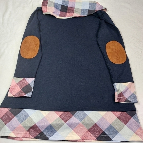 Unbranded Navy Cowl Neck Top Size Large - Picture 7 of 8